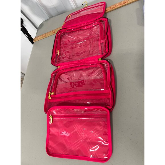 Joy Eco Luxe World Traveler Light and Chic Toiletry Case Hot Pink Organizer NEW - Picture 3 of 8